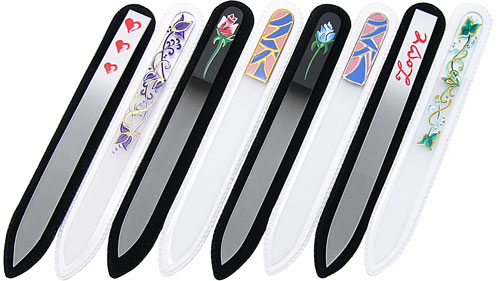 hand painted glass nail files