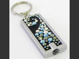 Rectangle Key Ring with Swarovski crystals