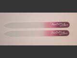 Glass nail file with promotional print