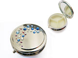 Luxury pill holder with Swarovski crystals